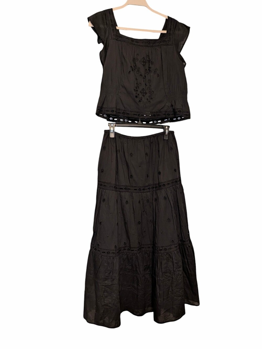 Jennifer & Grace Embroidered Blouse And Skirt Set